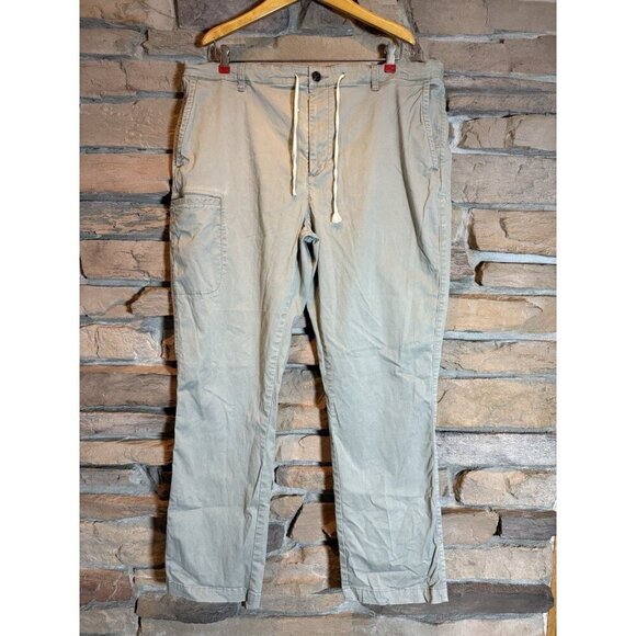 Even Tide Other - Even Tide Mens Pants 42x32 Gray Cotton Drawstring Casual Chino Style Relaxed Fit